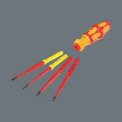 Комплект ръкохватка с изтънени стебла Kraftform Kompakt VDE GO RA 3, 5ч, 05006622001, WERA