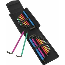 Комплект ключове имбусни Г-образни Big Pack Multicolour Hex-Plus Set 1, 19бр, 05133286001, WERA