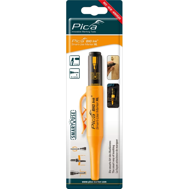 Маркер перманентен за дълбоки отвори  Pica BIG INK Smart-Use Marker XL, черен, 1бр, SB, 170/46/SB, PICA