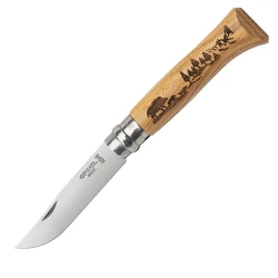Сгъваем нож №8 Animalia ГЛИГАН, Inox, дъб, 8,5cm, 002331, OPINEL
