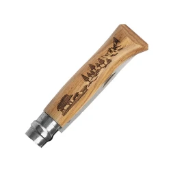 Сгъваем нож №8 Animalia ГЛИГАН, Inox, дъб, 8,5cm, 002331, OPINEL