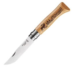Сгъваем нож №8 Animalia, ЕЛЕН, дъб, Inox, 8,5cm, 002332, OPINEL