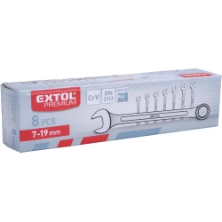 Комплект ключове звездогаечни, 8бр, 7-19mm, 6319, EXTOL PREMIUM