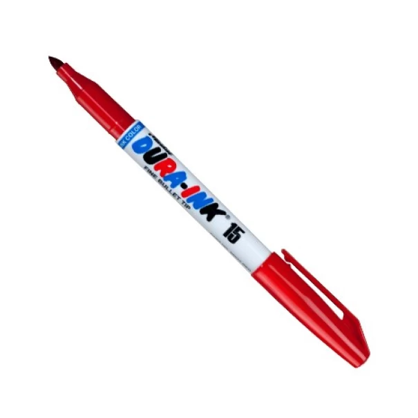 Маркер дълбоко проникващ с яйцевиден писец, Dura-Ink 15, RED, червен, 1,5 mm, 96022, MARKAL