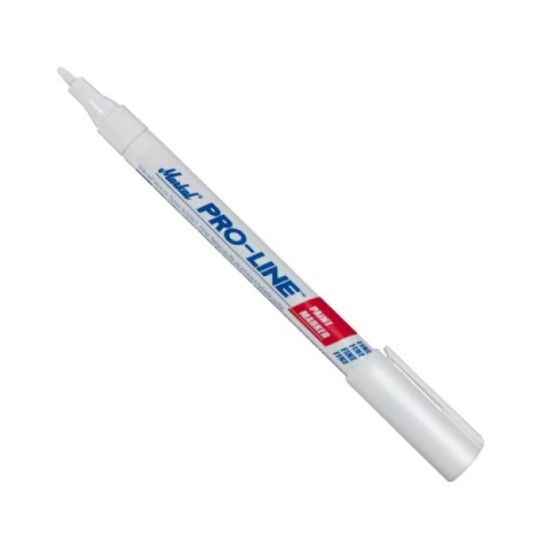 Маркер перманентен с тънък писец PRO-LINE Fine, 2mm, бял, 1бр, 96871, MARKAL