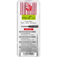 Резервни графити Pica DRY, Ø2,8mm, 10x червени, 4031, PICA