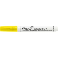 Перманентен маркер с боя Pica Classic 524, с кръгъл връх, 2-4mm, жълт, 524/44, PICA