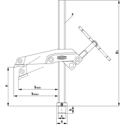 Елемент за заваръчни маси с рамо TW28GRS 300/120, BESSEY
