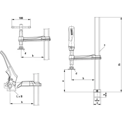 Елемент за заваръчни маси TW16 200/100 , BESSEY