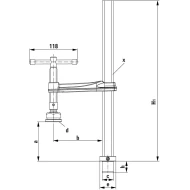 Елемент закрепващ за заваръчни маси TWM28 300/120, BESSEY