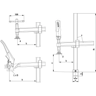Елемент закрепващ за заваръчни маси TWV28 300/175, TWV28-30-17K, BESSEY