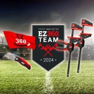 Промо сет: 2x Стяга едноръчна с въртяща се дръжка EZ360 300/80 + 1x Макетен сгъваем нож DBKPH-EU, BESSEY