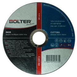 Диск за рязане INOX 125х1.0х22.23 А60Р, XG53173, BOLTER