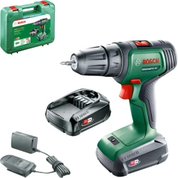Акумулаторен винтоверт UniversalDrill 18V, 1 x 1,5Ah + AL 1810 CV, куфар, 06039D4001, BOSCH