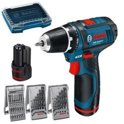 Комплект винтоверт GSR 10,8-2-LI + батерии 2x 2.0 Ah +, 0615990GD9, BOSCH