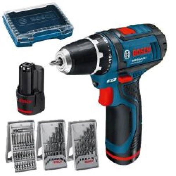 Комплект винтоверт GSR 10,8-2-LI + батерии 2x 2.0 Ah +, 0615990GD9, BOSCH