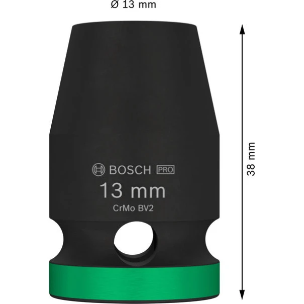 Вложка PRO Impact Socket, 1/2", 13 mm, стандартна, 2608003046, BOSCH