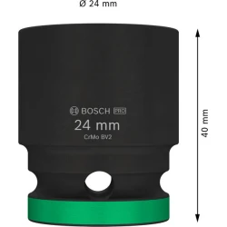 Вложка PRO Impact Socket, 1/2", 24 mm, стандартна, 2608003054, BOSCH