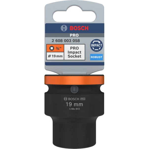 Вложка PRO Impact Socket, 3/4", 19 mm, стандартна, 2608003058, BOSCH