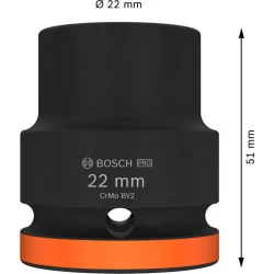 Вложка PRO Impact Socket, 3/4", 22 mm, стандартна, 2608003059, BOSCH