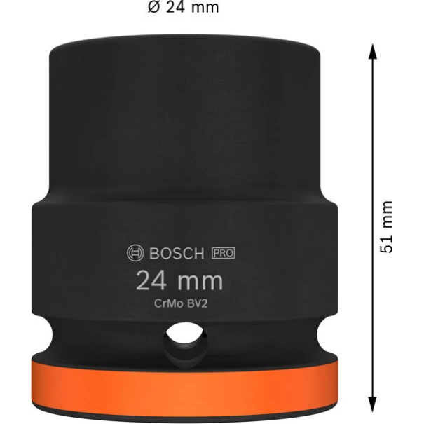 Вложка PRO Impact Socket, 3/4", 24 mm, стандартна, 2608003060, BOSCH