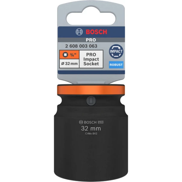 Вложка PRO Impact Socket, 3/4", 32 mm, стандартна, 2608003063, BOSCH
