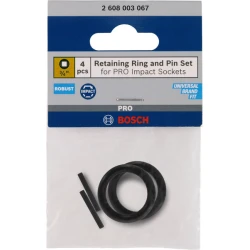 Комплект пръстен и щифт за PRO Impact Socket, 3/4", 4бр, 2608003067, BOSCH