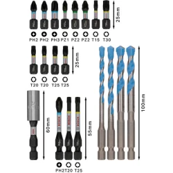 Смесен PRO Impact Set, 20 части, 2608521U83, BOSCH