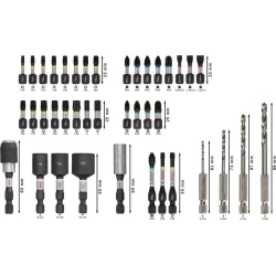 Комплект свредла и битове PRO Impact Wood Set, 40бр, 2608521U87, BOSCH