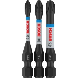 Битове PRO PH Impact, PH1 x 55, PH2 x 55, PH3 x 55 mm, 3бр, 2608522491, BOSCH