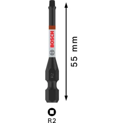 Бит PRO Robertson Impact, R2, 55 mm, 5бр, 2608522553, BOSCH