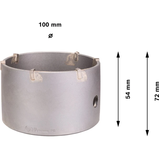 Боркорона PRO SDS plus-5 Core Cutter, 100 x 50 x 72 mm, 2608550616, BOSCH