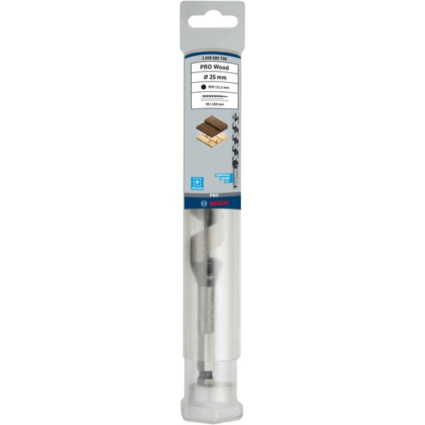 Винтово свредло с шип PRO Wood, 25 x 100 x 160 mm, 2608585708, BOSCH