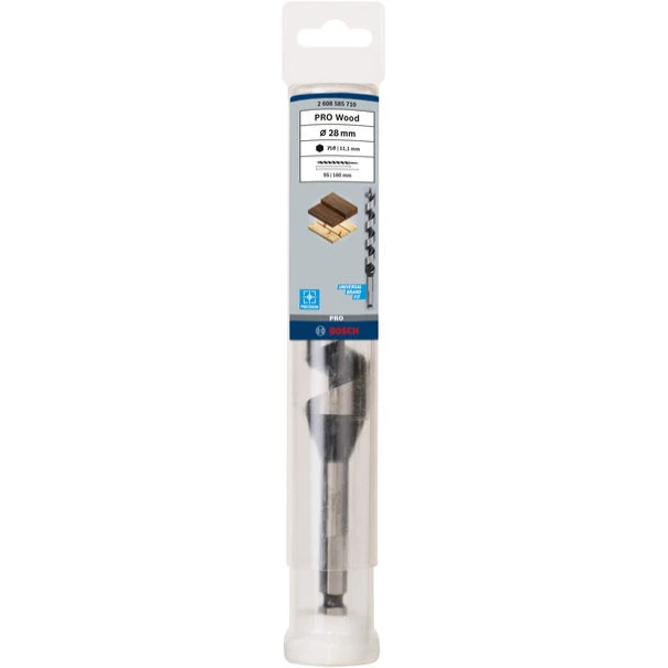 Винтово свредло с шип PRO Wood, 28 x 95 x 160 mm, 2608585710, BOSCH
