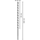 Винтово свредло с шип PRO Wood, 7 x 170 x 235 mm, 2608585713, BOSCH