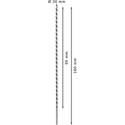 Винтово свредло с шип PRO Wood, 7 x 385 x 450 mm, 2608585714, BOSCH