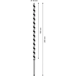 Винтово свредло с шип PRO Wood, 18 x 470 x 600 mm, 2608585720, BOSCH