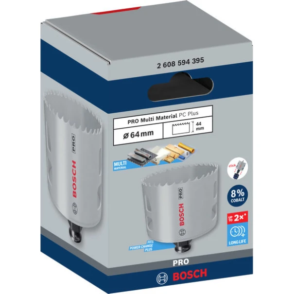 Боркорона PRO Multi Material PC Plus, 64 mm, 2608594395, BOSCH