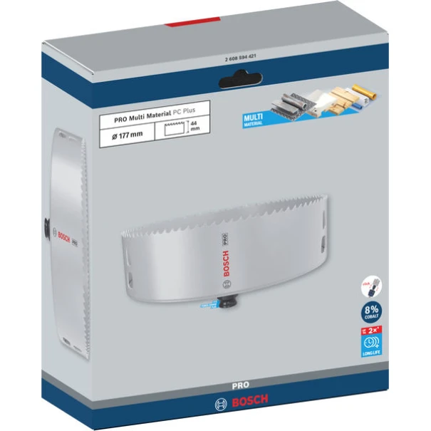 Боркорона PRO Multi Material PC Plus, 177 mm, 2608594421, BOSCH