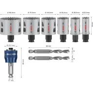 Комплект боркорони PRO Multi Material PC Plus, 9бр, 2608594428, BOSCH