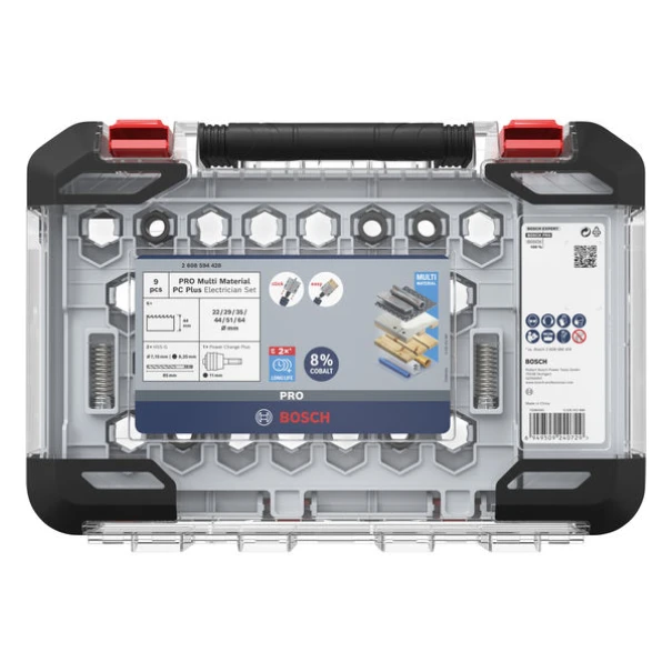 Комплект боркорони PRO Multi Material PC Plus, 9бр, 2608594428, BOSCH