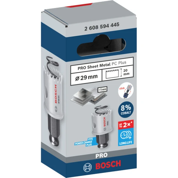 Боркорона PRO Sheet Metal PC Plus, 29 mm, 2608594445, BOSCH