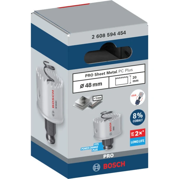 Боркорона PRO Sheet Metal PC Plus, 48 mm, 2608594454, BOSCH