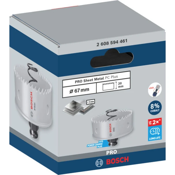 Боркорона PRO Sheet Metal PC Plus, 67 mm, 2608594461, BOSCH