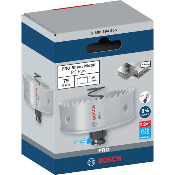 Боркорона PRO Sheet Metal PC Plus, 79 mm, 2608594466, BOSCH