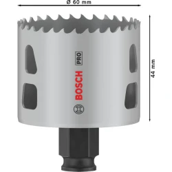 Боркорона PRO Multi Material PC Plus, 60 mm, 8бр, 2608594484, BOSCH