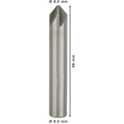Конусен зенкер PRO Steel HSS, 8 x 48 mm, M4, 2608596664, BOSCH