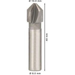 Конусен зенкер PRO Steel HSS, 10 x 40 mm, M5, 2608596665, BOSCH