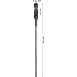 Кофражно свредло PRO Wood HSS Installation, ∅22x100x400 mm, 2608597167, BOSCH
