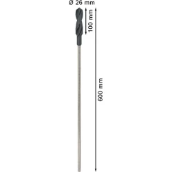 Кофражно свредло PRO Wood HSS Installation, ∅26x100x600 mm, 2608597176, BOSCH